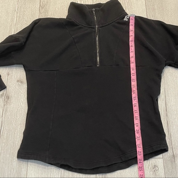 PINK VICTORIA’S SECRET 1/4 Zip Black Sweatshirt - Picture 4 of 8